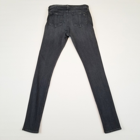 Rag & Bone 9 Inch Skinny gray denim skinny jeans - Picture 4 of 7